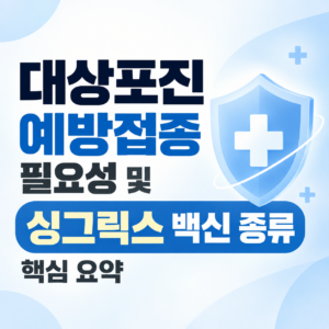 대상포진 예방접종 필요성 및 싱그릭스 백신 종류 핵심요약